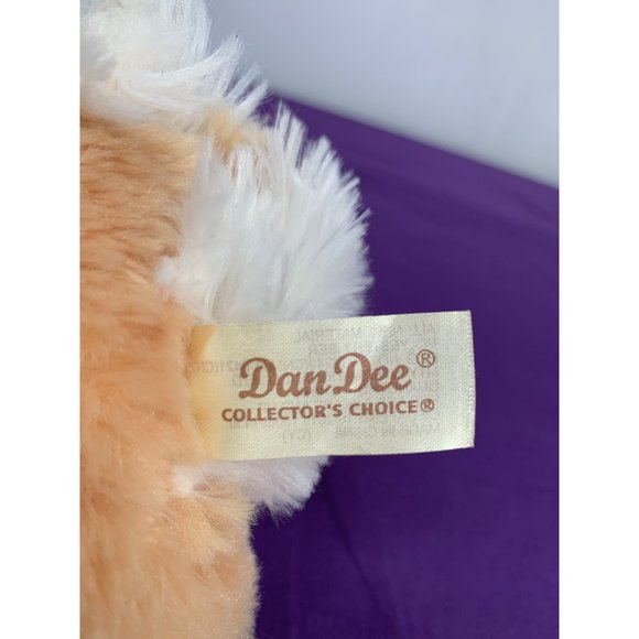 Dan Dee 8” Tan and White Bunny caramel bow. Embroidered eyes flocked nose - Picture 8 of 10